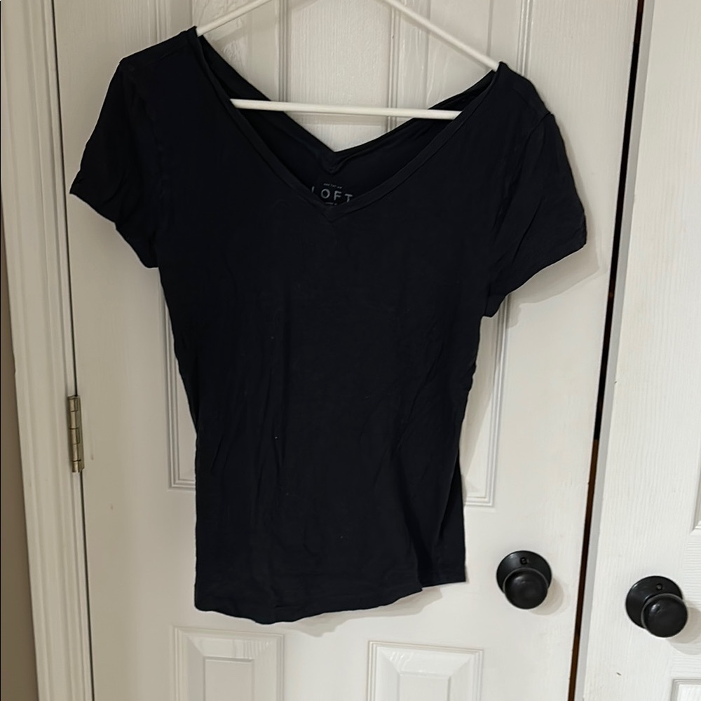 LOFT Women's Navy V-Neck Top.